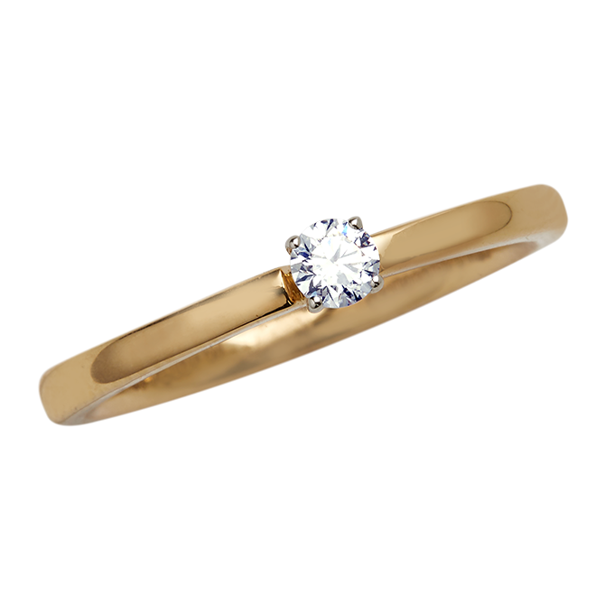 Aukera – Whisper Gold Solitaire Ring