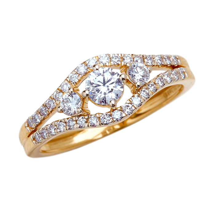 Aukera - Split Shank Diamond Solitaire Ring