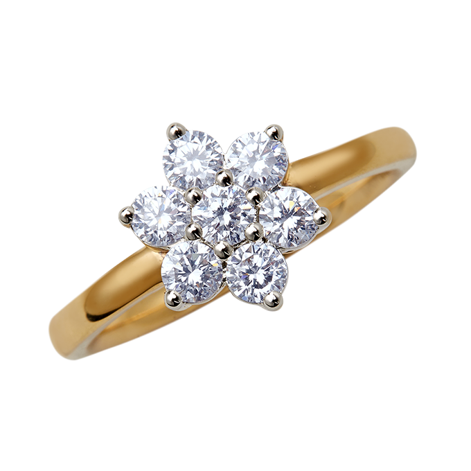 Aukera – Petal-Inspired Floral Diamond Ring