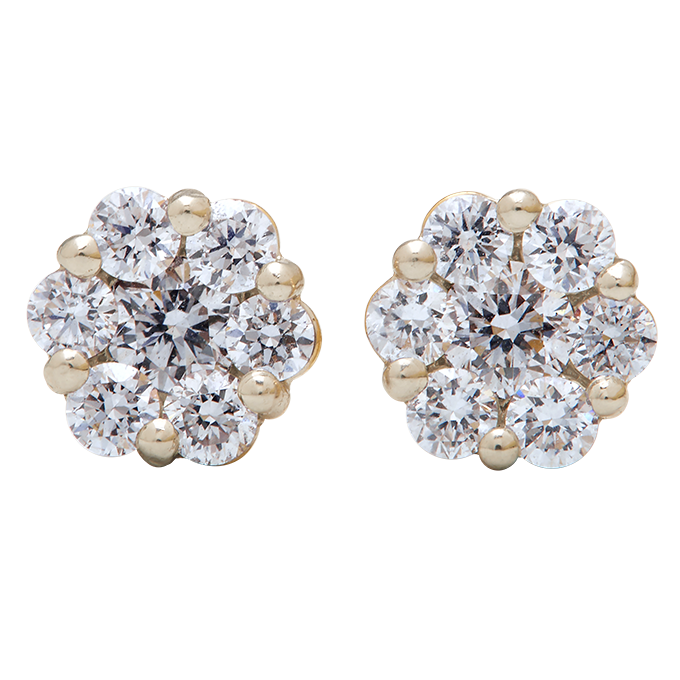 Aukera - Hexagonal Diamond Grid Earrings