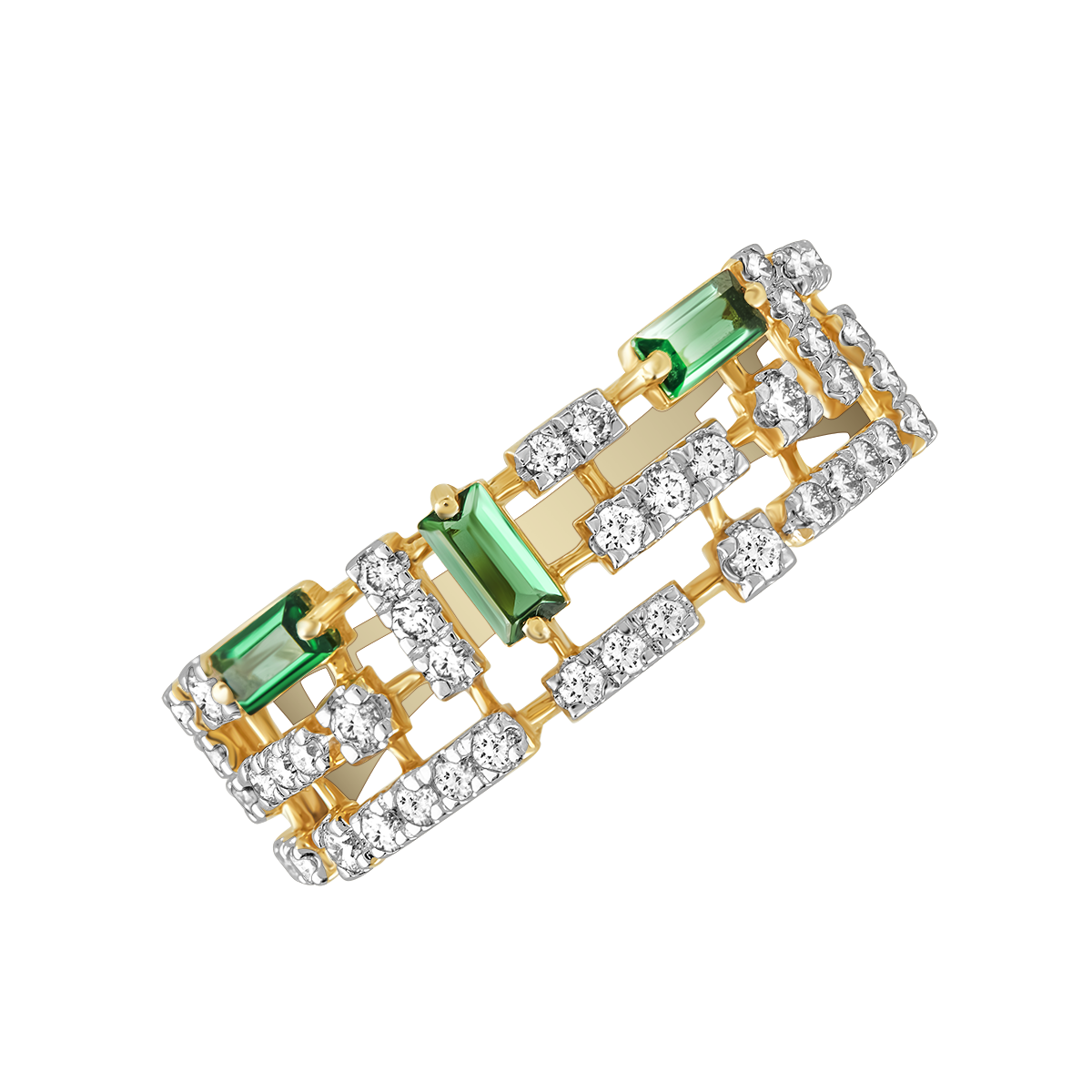 Aukera - Emerald Radiance Cocktail Ring