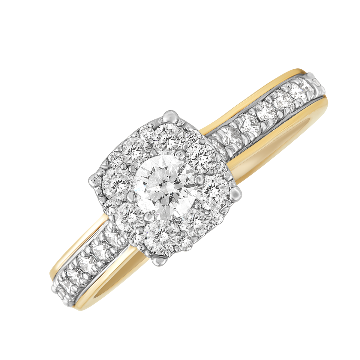 Aukera - Halo Brilliance Solitaire Ring