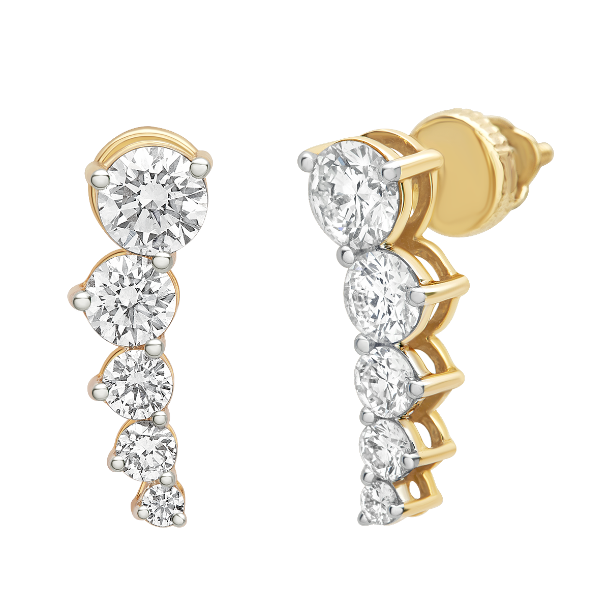 Aukera - Cascading Diamond Earrings