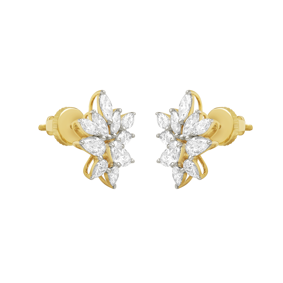 Aukera - Floral Harmony Diamond Studs