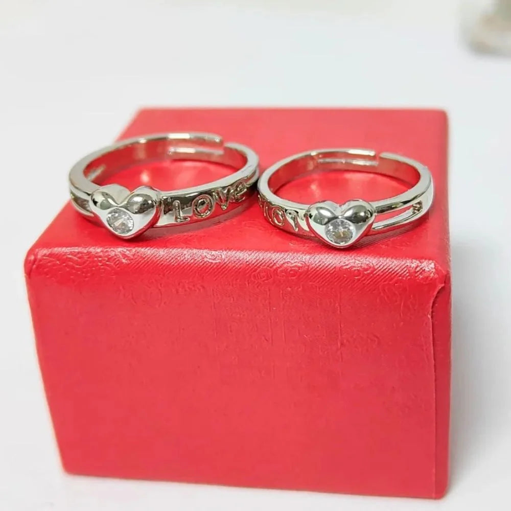Eternal Love Heart Couple Ring Set