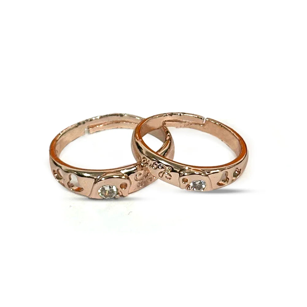 Couple Ring Set For Valentines Silver Plated Couple Ring