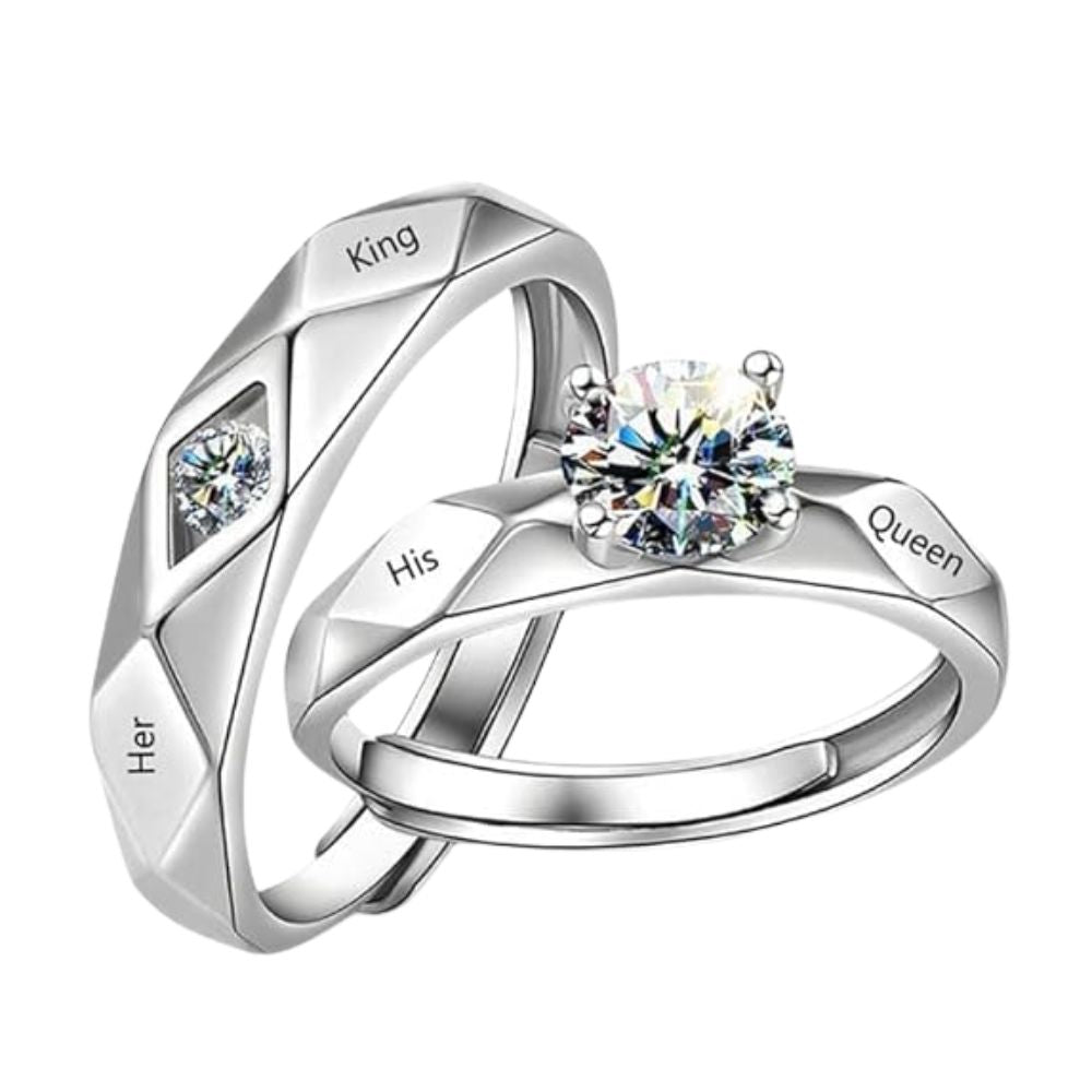 Special Sterling Silver Valentine Couple Rings for Couples