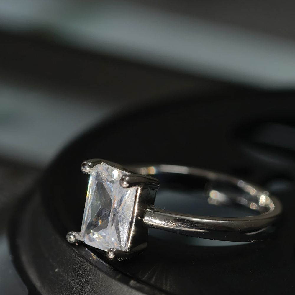 Radiant Cut Moissanite Engagement Ring