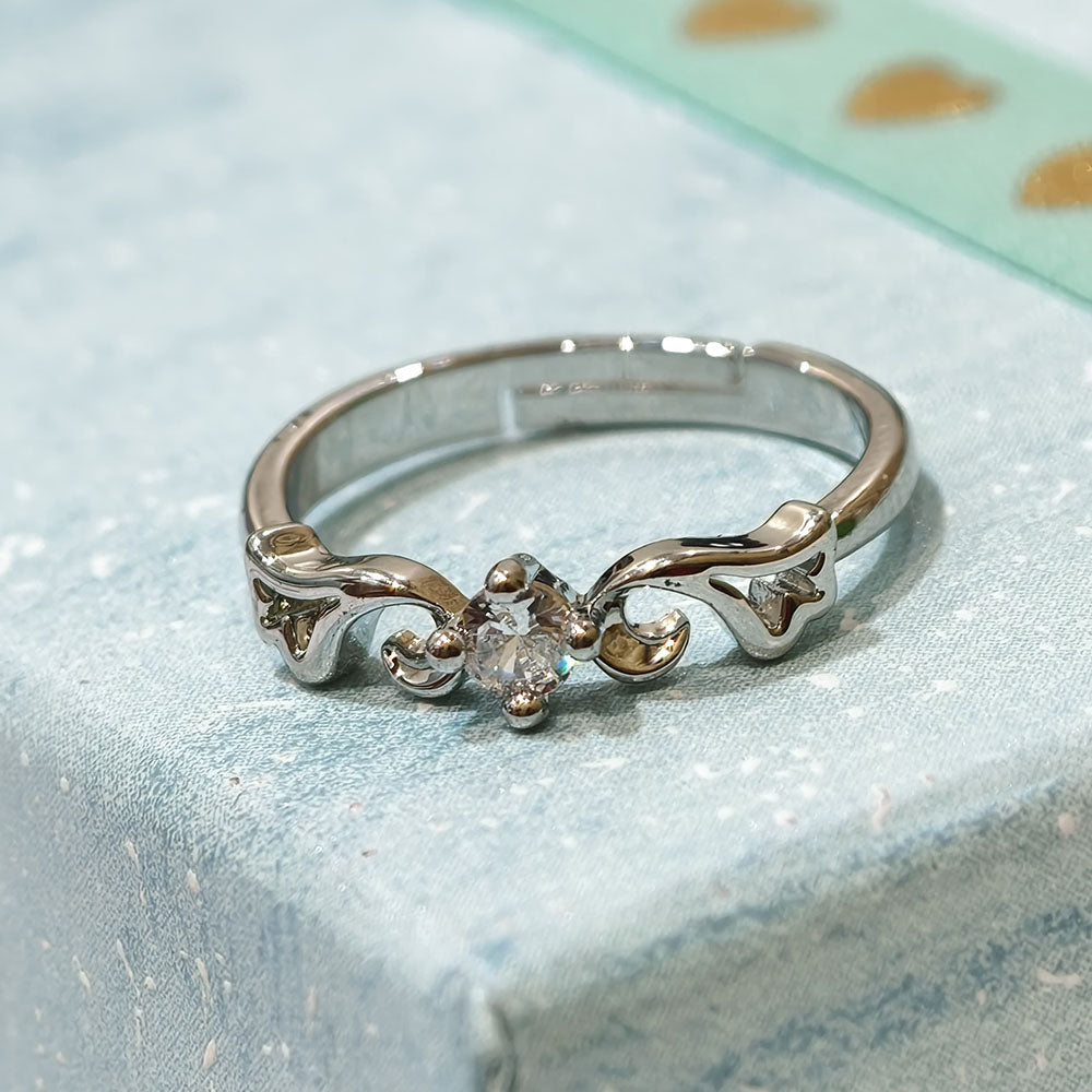 Special Adjustable Couple Rings Set for lovers Silver Plated