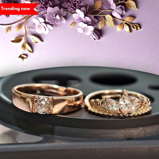 Rose Gold Couple Rings for Lovers
