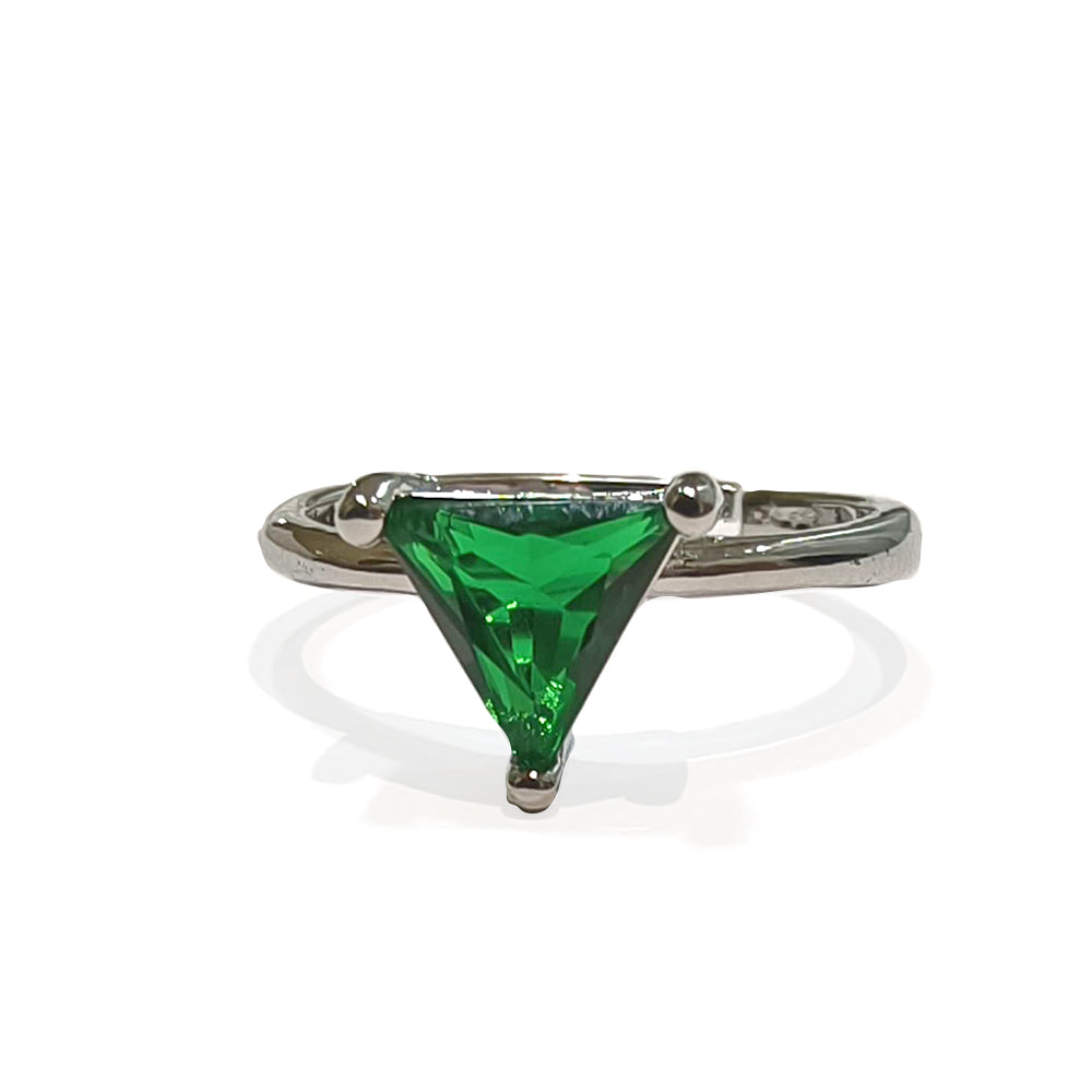 Emerald Trillion Elegance Ring