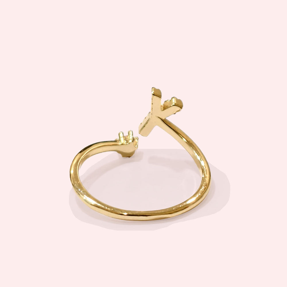 Special Women Zircon Adjustable Ring (Y) Letter