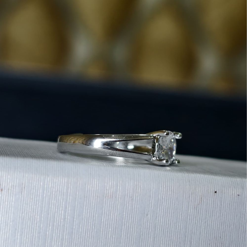 Women Silver Plated Floral Elegance Ring