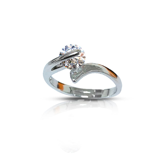 Elegance Curve Solitaire Ring