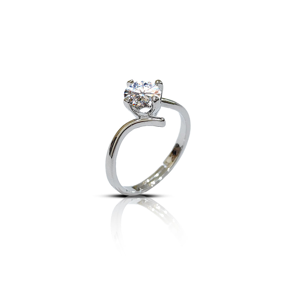 Elegance Arc Solitaire Ring