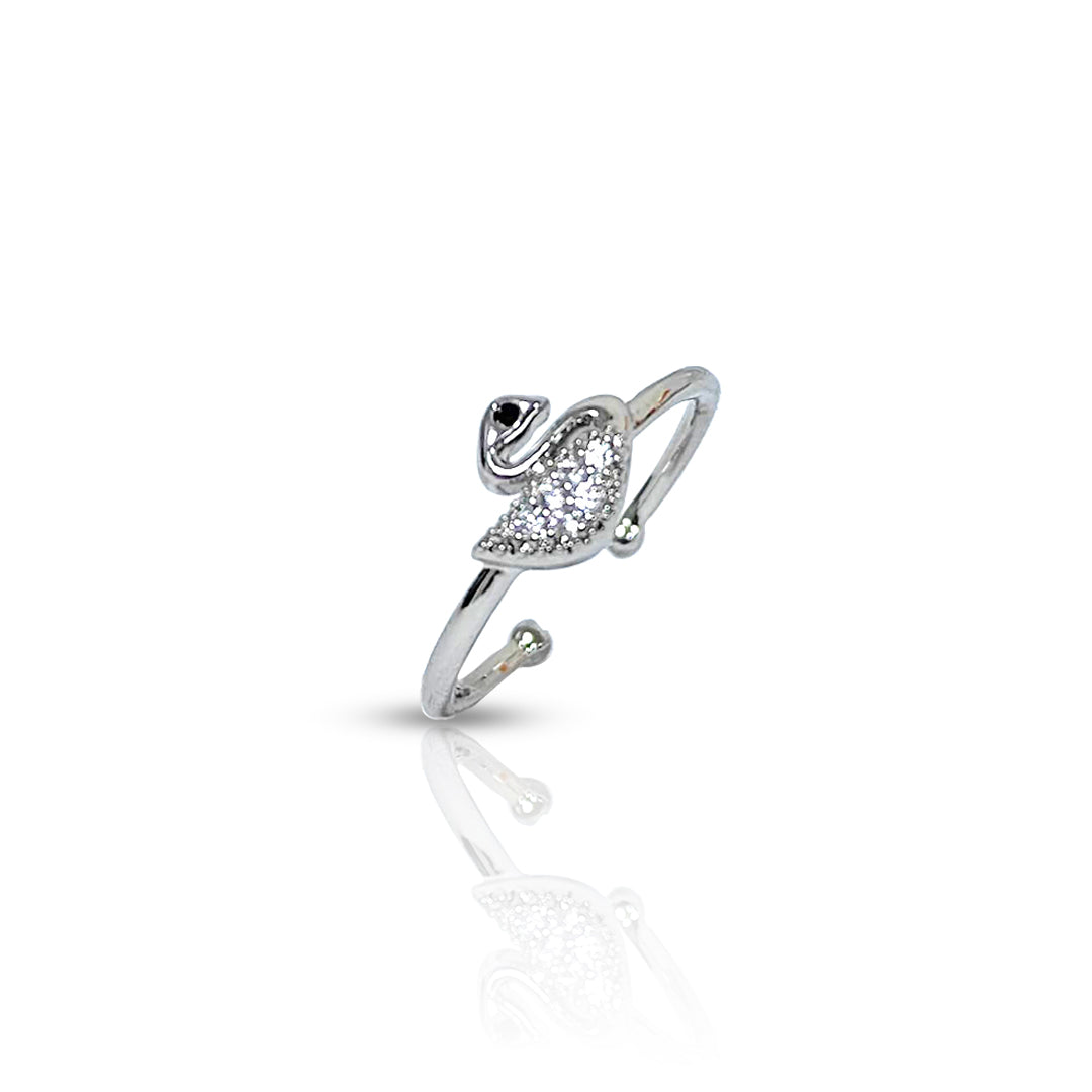 Elegant Swan Adjustable Ring