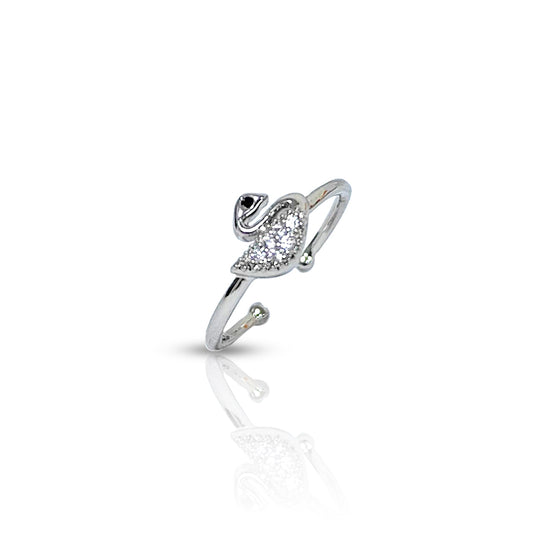 Elegant Swan Adjustable Ring