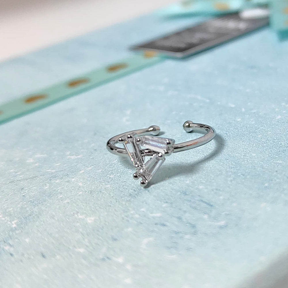 Radiant Trio Elegance Adjustable Ring