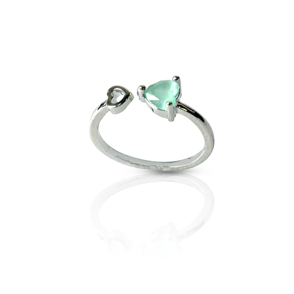 Mint Heart Ring