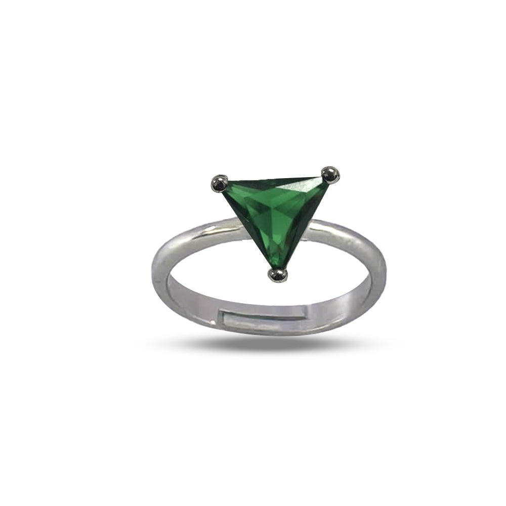 Emerald Trillion Elegance Ring