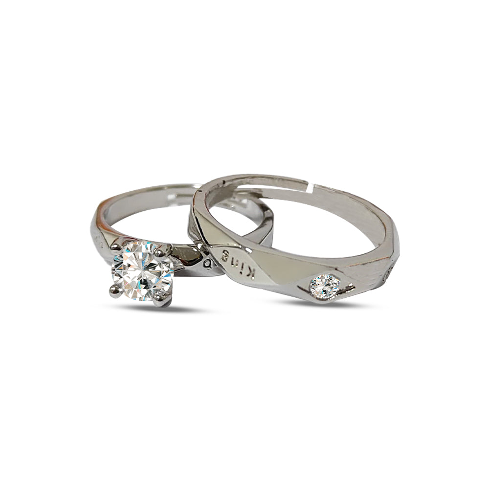 Special Sterling Silver Valentine Couple Rings for Couples