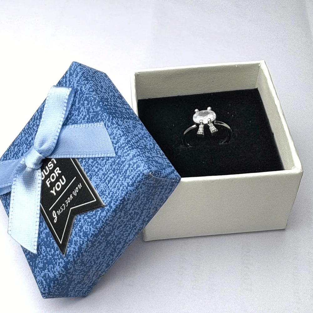 Radiant Bow Solitaire Ring