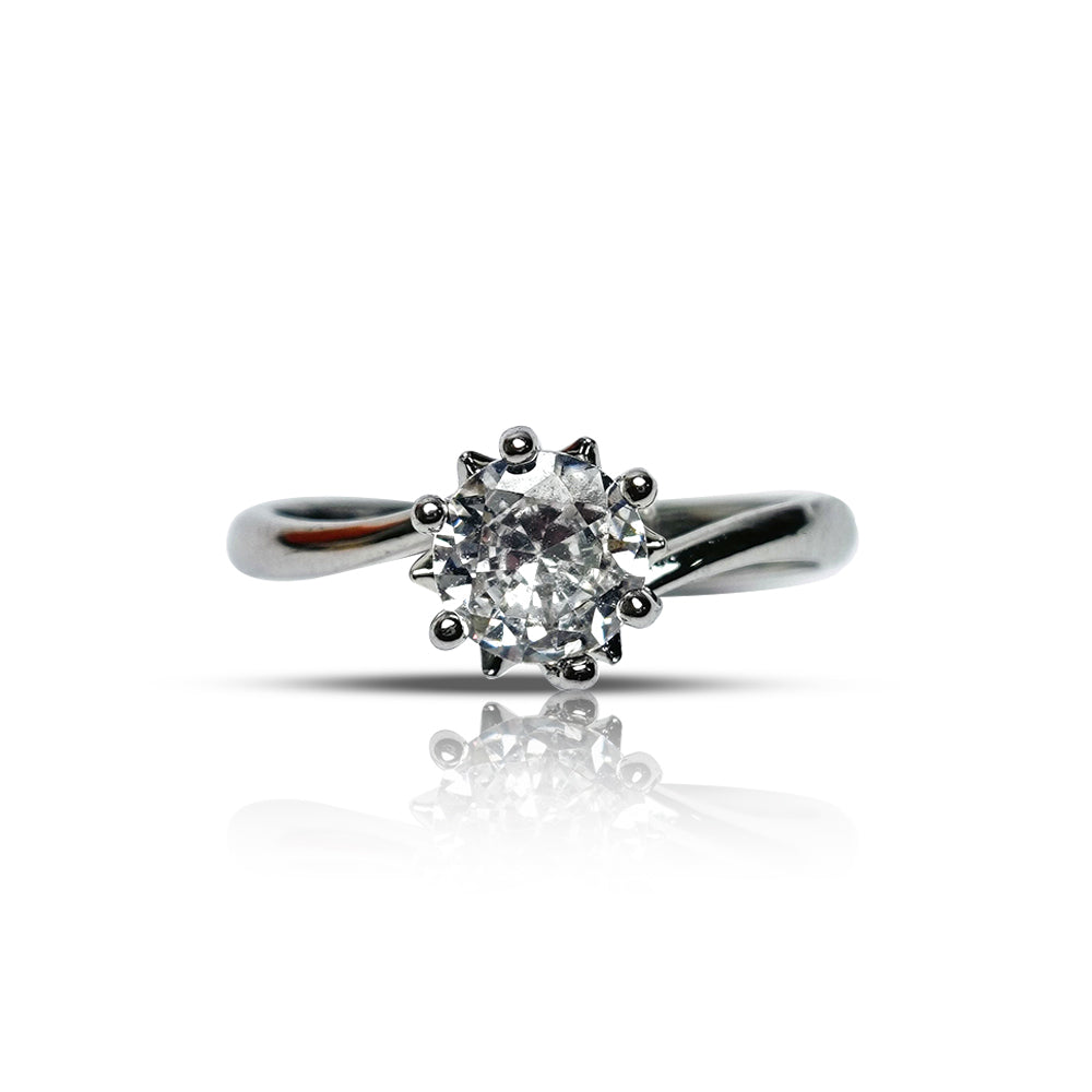 Premium Celestial Bloom Solitaire Ring for women