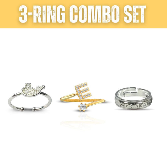 Glamour Glow Trio Ring Set