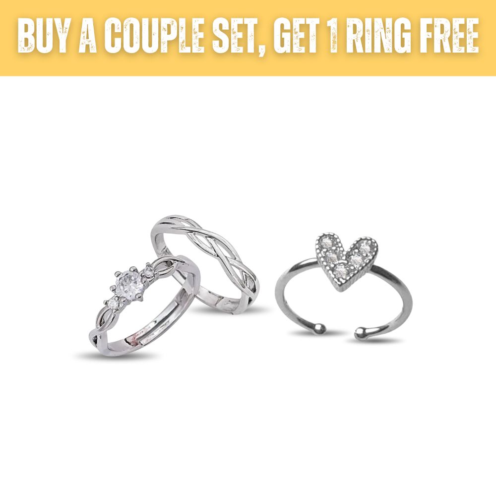 Heart Orbit Combo Ring