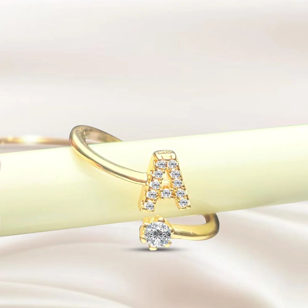 Letter Ring Trio Set