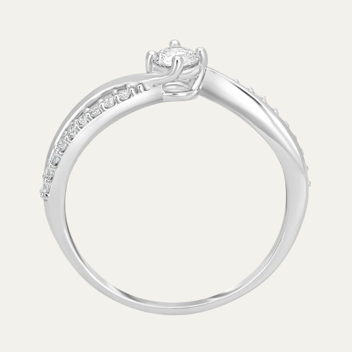 Aukera - Enchanted Twirl Diamond Solitaire Ring