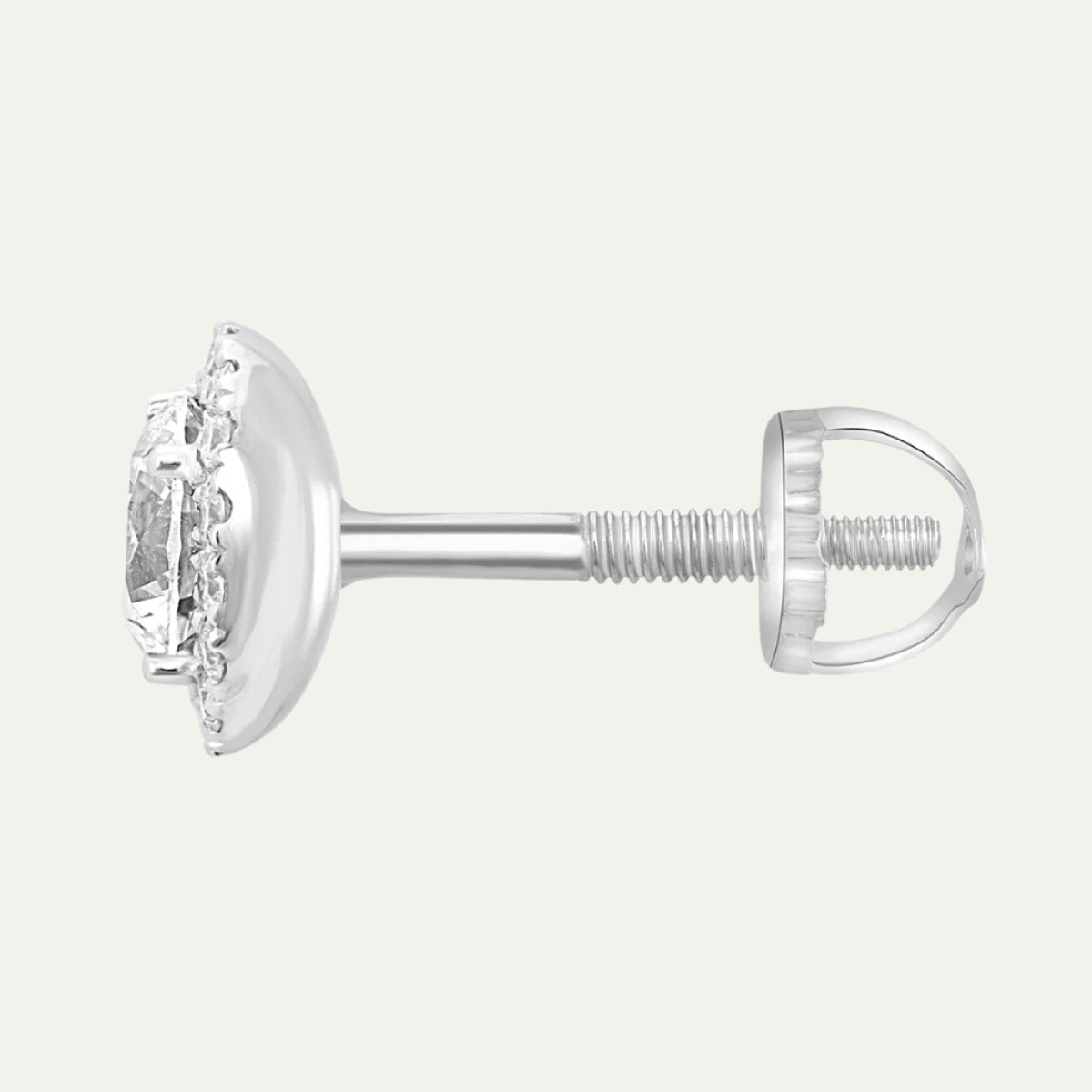 Aukera - Glistening Halo Solitaire Studs