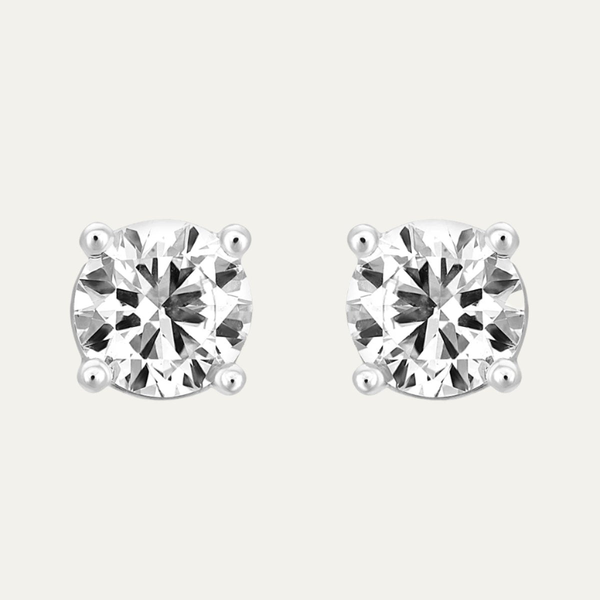 Aukera - Timeless Gold Reflections Solitaire Studs