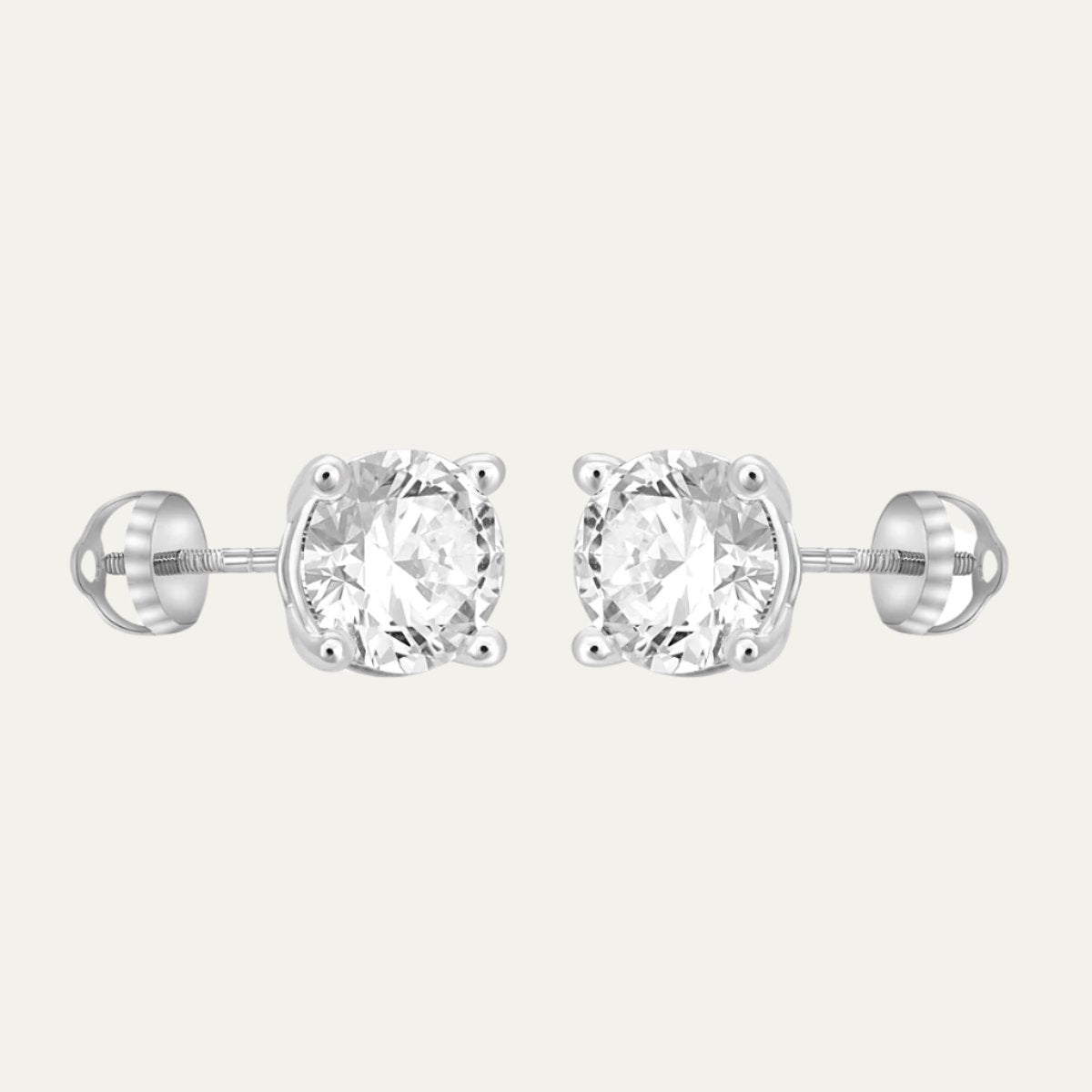 Aukera - Timeless Gold Reflections Solitaire Studs