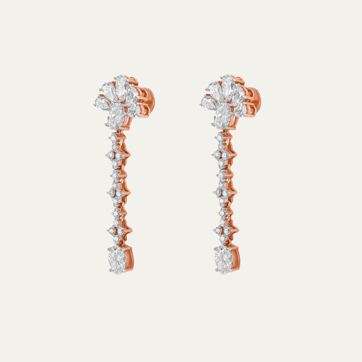Aukera - Celestial Harmony Hoops - Rose Gold Nakshatra Earrings