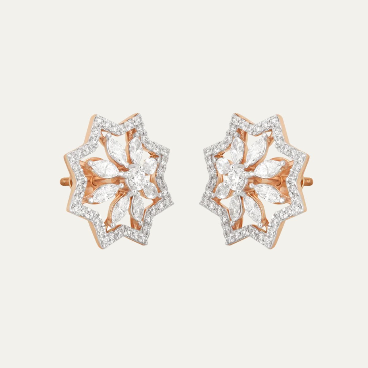 Aukera - Stellar Radiance - Star Pattern Stud Earrings