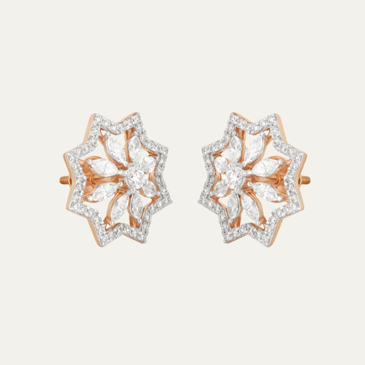 Aukera - Stellar Radiance - Star Pattern Stud Earrings
