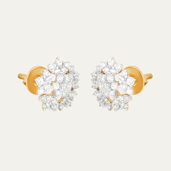Aukera - Golden Petal Blooms - Nakshatra Floral Stud Earrings