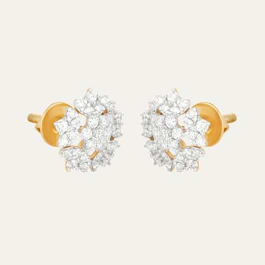 Aukera - Golden Petal Blooms - Nakshatra Floral Stud Earrings