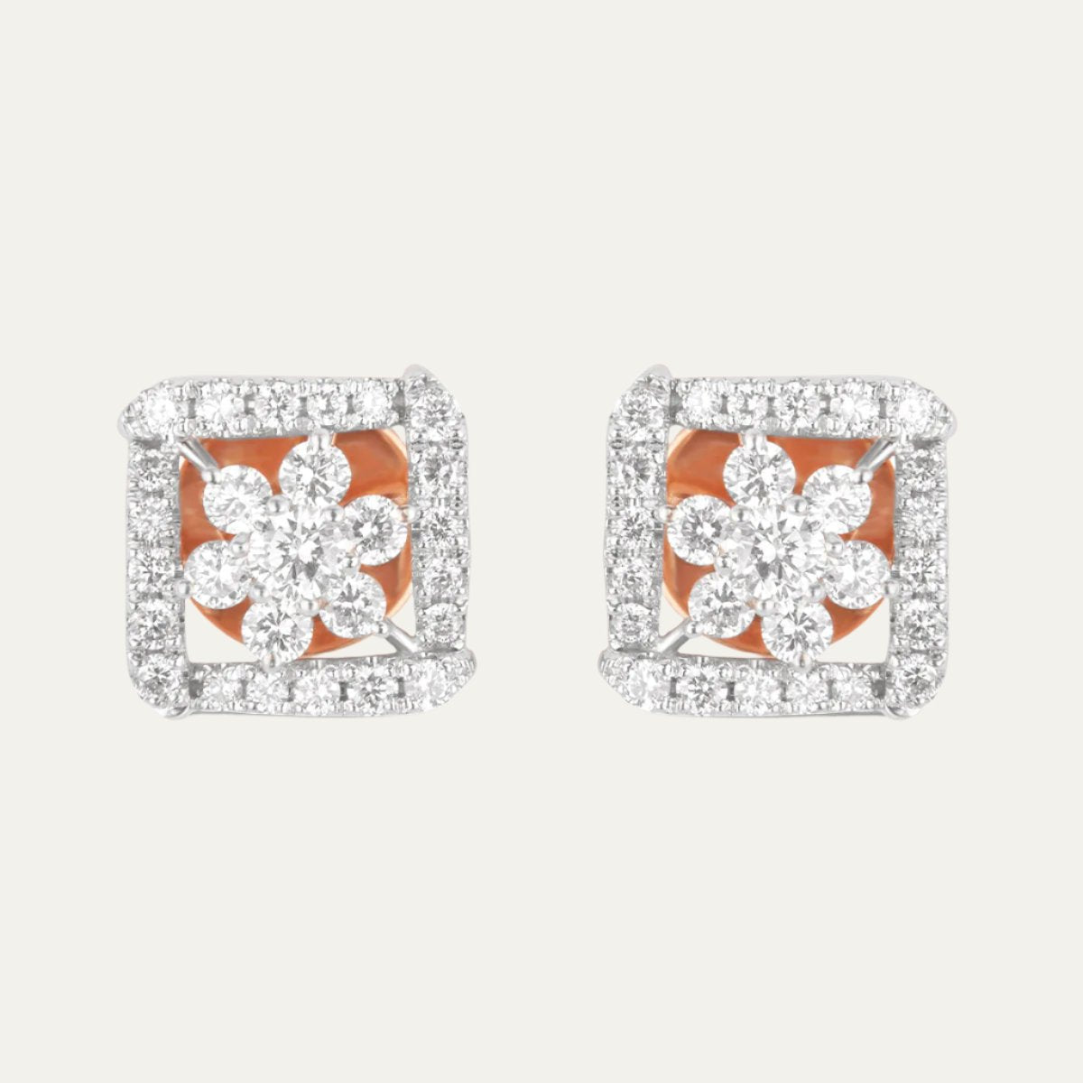 Aukera - Rosy Radiance - Nakshatra Rhombus Ear Studs