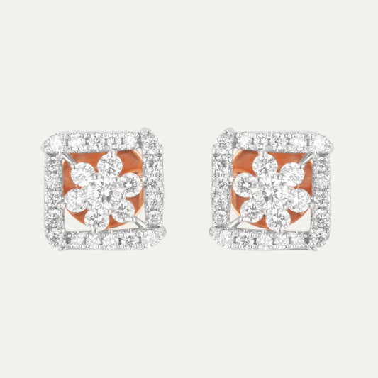 Aukera - Rosy Radiance - Nakshatra Rhombus Ear Studs