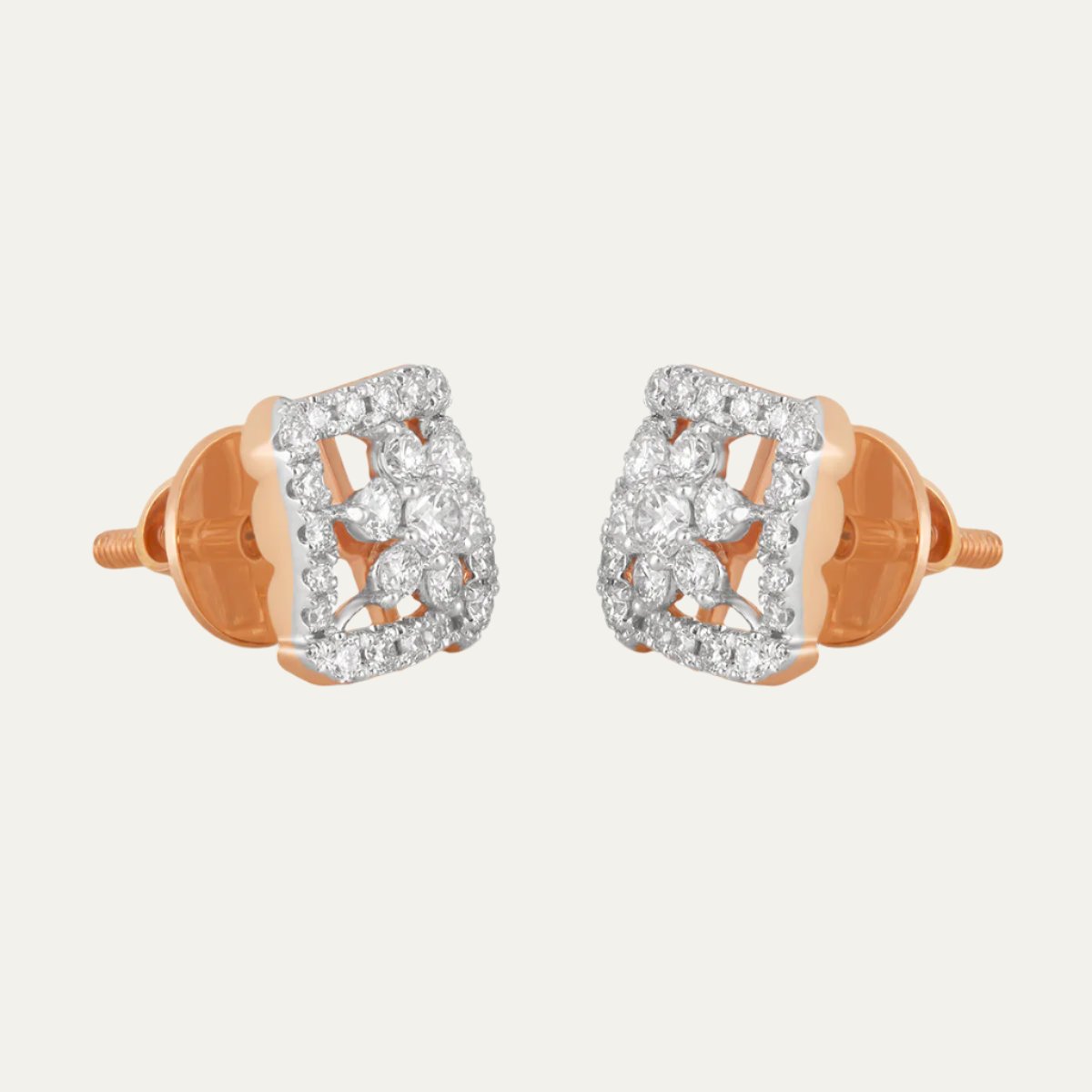 Aukera - Rosy Radiance - Nakshatra Rhombus Ear Studs