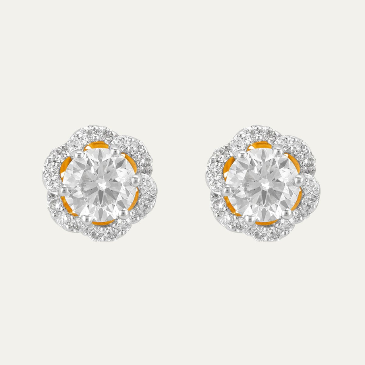 Aukera - Rosaline Halo Stud Earrings