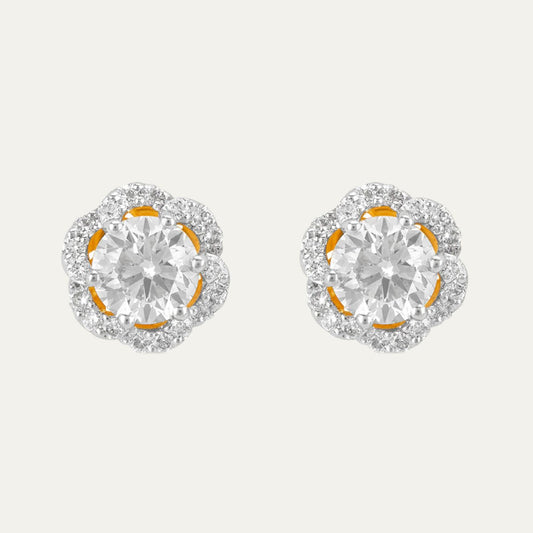 Aukera - Rosaline Halo Stud Earrings