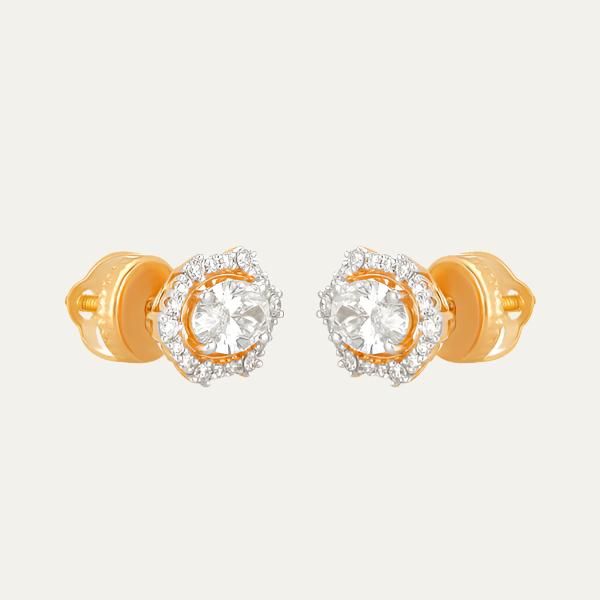 Aukera - Gilded Hexa Halo - Halo Ear Studs