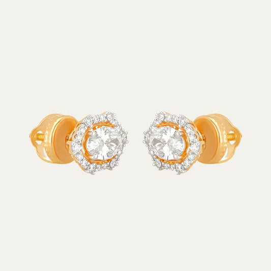 Aukera - Gilded Hexa Halo - Halo Ear Studs