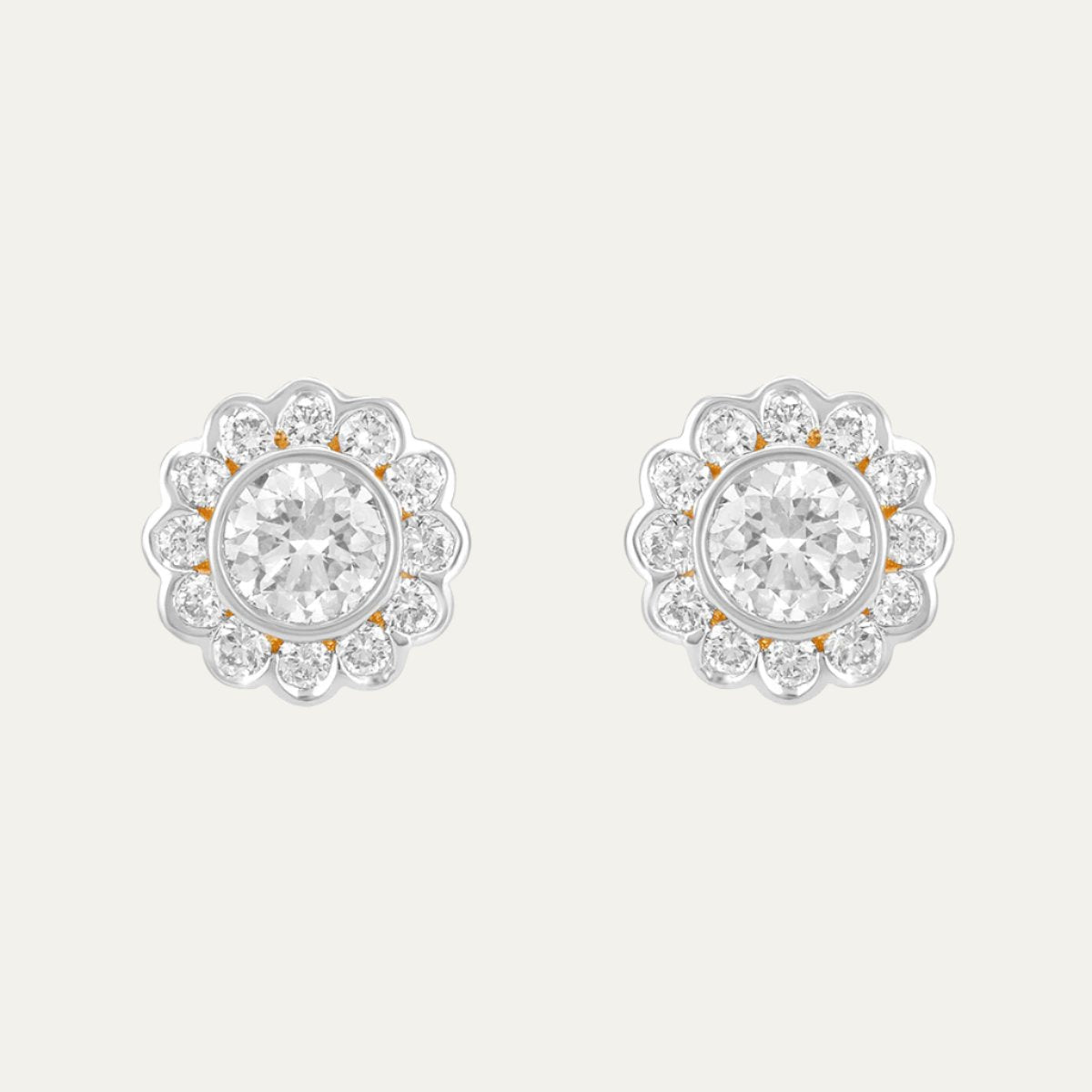 Aukera - Golden Halo Sparkle Studs