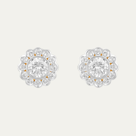 Aukera - Golden Halo Sparkle Studs