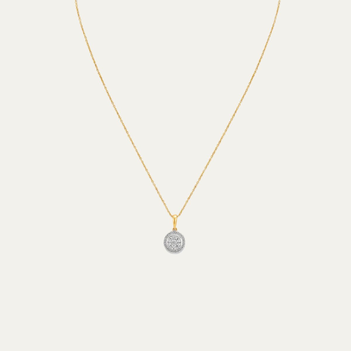 Aukera - Golden Halo Marquise Pendant