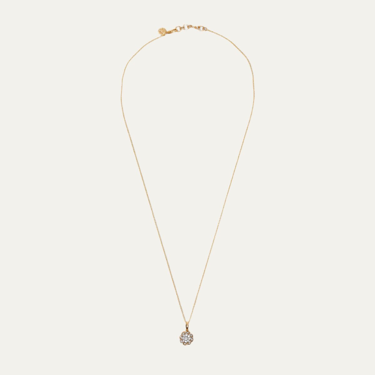 Aukera - Golden Nakshatra Blooms - Floral Halo Pendant